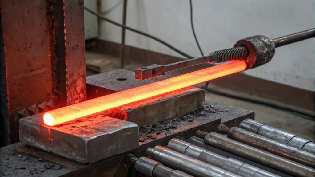 alt with keywords: effects of overheating on aluminum showing material deterioration